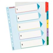  Regiszter, laminlt karton, A4 maxi, 1-5, jrarhat, ESSELTE