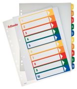  Regiszter, manyag, A4 Maxi, 1-10, nyomtathat, ESSELTE, ttetsz