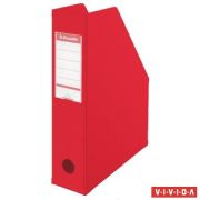  Iratpapucs, PVC/karton, 70 mm, összehajtható, ESSELTE, Vivida piros