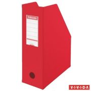  Iratpapucs, PVC/karton, 100 mm, sszehajthat, ESSELTE, Vivida piros