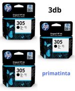  HP 305 fekete eredeti tintapatron csomag 3db (3YM61AE tripla multipack)