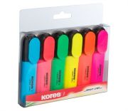  Szvegkiemel kszlet, 0,5-5 mm, KORES, 6 klnbz szn