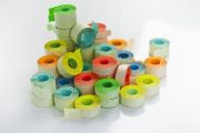  razszalag, 25x16 mm, gyengtett ragasztval, pasztell narancssrga