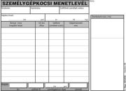  Nyomtatvny, menetlevl, szemlygpkocsi, 100 lap, A5, fekv, VICTORIA, 
