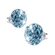  Flbeval, aquakk SWAROVSKI kristllyal, flgmb, 10mm, ART CRYSTELLA