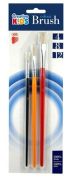  Ecsetkszlet, lapos, no. 4-8-12, fa, ICO