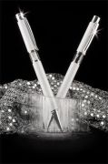  Golystoll, fehr, kzpen fehr SWAROVSKI kristllyal tltve, 14cm, ART CRYSTELLA