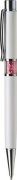 Golystoll, fehr, kzpen rzsaszn SWAROVSKI kristllyal tltve, 14cm, ART CRYSTELLA