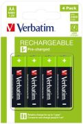  Tlthet elem, AA ceruza, 4x2500 mAh, VERBATIM